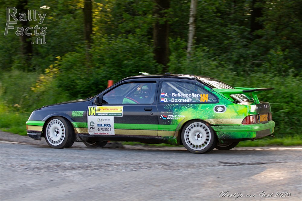 Antoine & Berrie - 59e ELE Rally 2024 Antoine van Ballegooijen and Berrie van Boxmeer in the Ford Sierra RS Cosworth during the ELE Rally 2024 picture made by Martijn Van Oort - RallyFaxcts.nl